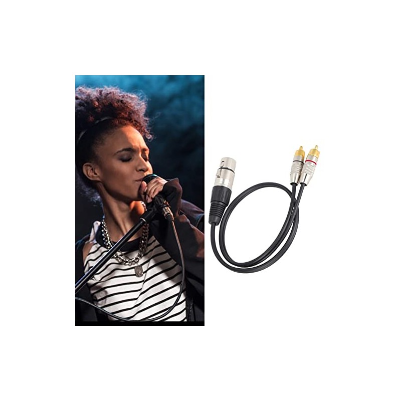 Cable de Audio de 1 XLR Hembra a 2 Macho,
