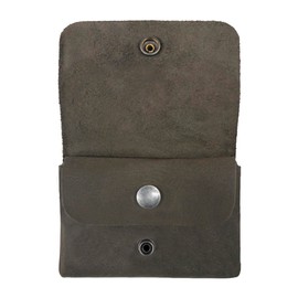 Hide & Drink, Double Pouch Wallet for Men and Women, Rectangular Card Holder, Money Organizer, ID Case, Classic Style, Full Grain Leather, Handmade, Dark Jade