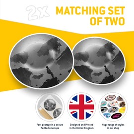 2 x 25cm Vinyl Stickers - Eclipse Night Sky Mountain Art 35948