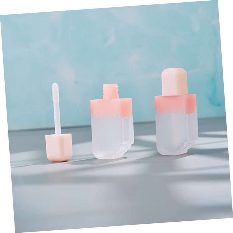 ORFOFE 10pcs Round Lip Gloss Tubes Refillable Mini Empty Lip