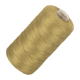 MECCANIXITY Nylon String Cord 1.5mm x 218 Yards Macrame Rope Braided Thread Twine String Smooth Beading Cord for Jewelry Making Supplies, DIY Craft, Slight Brown