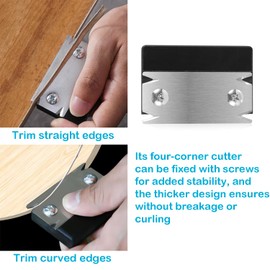 YUENTOEN Woodworking Edge Trimmer, Edge Banding Trimmer with 1Pc Scraper Blade, Wood Edge Trimming Tool for Wood, PVC, ABS