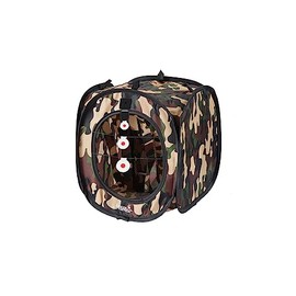 Lancer Tactical Portable Airsoft Target Tent-Black-Non Lethal BB Shooting Target (Camo Small, Double Nylon Polyester w/ 3 Targets)
