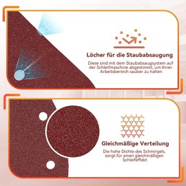 MANICAF Schleifpapier Dreieckschleifer, 20 Stück Schleifpapier Holz, Deltaschleifer Schleifpapier Körnungen 40, Schleifpapier Klett 140mm x 100mm Schleifblätter für Schleifmaschinen