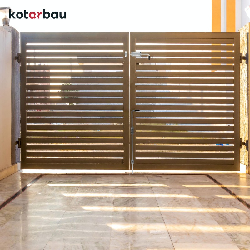 KOTARBAU® Garage Door Bolt Bolt Galvanised Silver with Rubber Handle