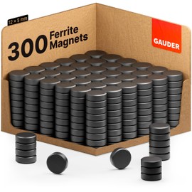 GAUDER Magnets for Whiteboard, Notice Board & more (12 x 5 mm) | 300x Small Magnets for Crafts | Fridge Magnets
