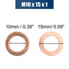 sourcing map Pack of 20 Flat Washers Copper Washers Sealing