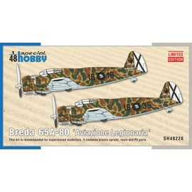 Special Hobby 1/48 Italian Air Force Breda Ba65A-80 Light Bomber Spanish Expedition Army Limited Edition Plastic Model SH48226