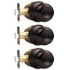 Probrico Round Bath/Bed Privacy Door Knobs Oil Rubbed Bronze Finish,