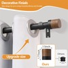 Wood Curtain Rods for Windows 48 to 84 Inches(4-7ft),1 inch