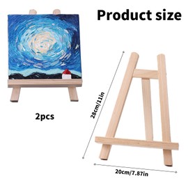 NCZCDZSW Mini Easel Wooden 2 Pieces 20 x 28 cm Table Easel Wooden Small Easel Small Folding Small Easel Easels Wooden Easel for Display Painting Drawing Picture Frame