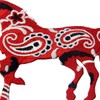Bandana Paisley Red Horse Patch Embroidered Applique Iron On Sew