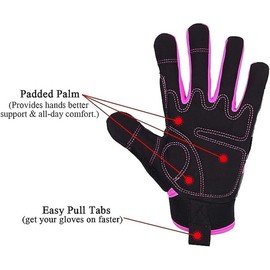HANDLANDY Womens Work Gloves Light Duty Gloves Yard and Garden Gloves Flexible and Breathable A Gift for Outside Work (Small, Pink)