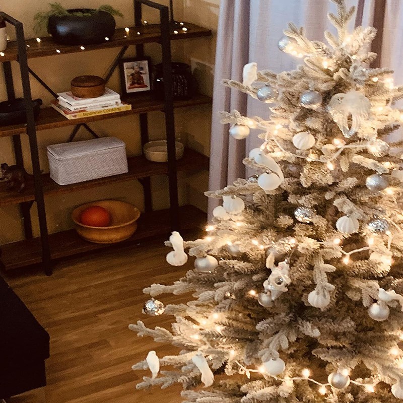 FBIRDY 2pcs Decorative White Doves Artificial Birds Ornaments for Floral