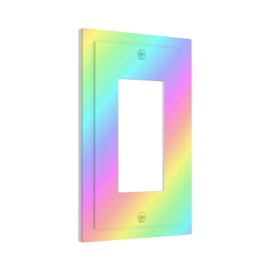 Kid Girl Pink/Yellow Rainbow 1 Gang Single Rocker/Decorator Outlet Light Switch Cover Decorative One Rocker Receptacle Face Wall Plate Switchplate