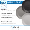 US Acrylic Everest Ultra-Durable Plastic 10 inch Dinner Plates in