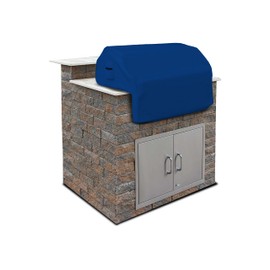 Covers & all Built-in Outdoor Grill Cover, Durable Heavy Duty 18 Oz Waterproof Cover Tuff Material with Air Pocket & Elastic for Snug Fit (44" W x 27" D x 26" H inches, Blue)