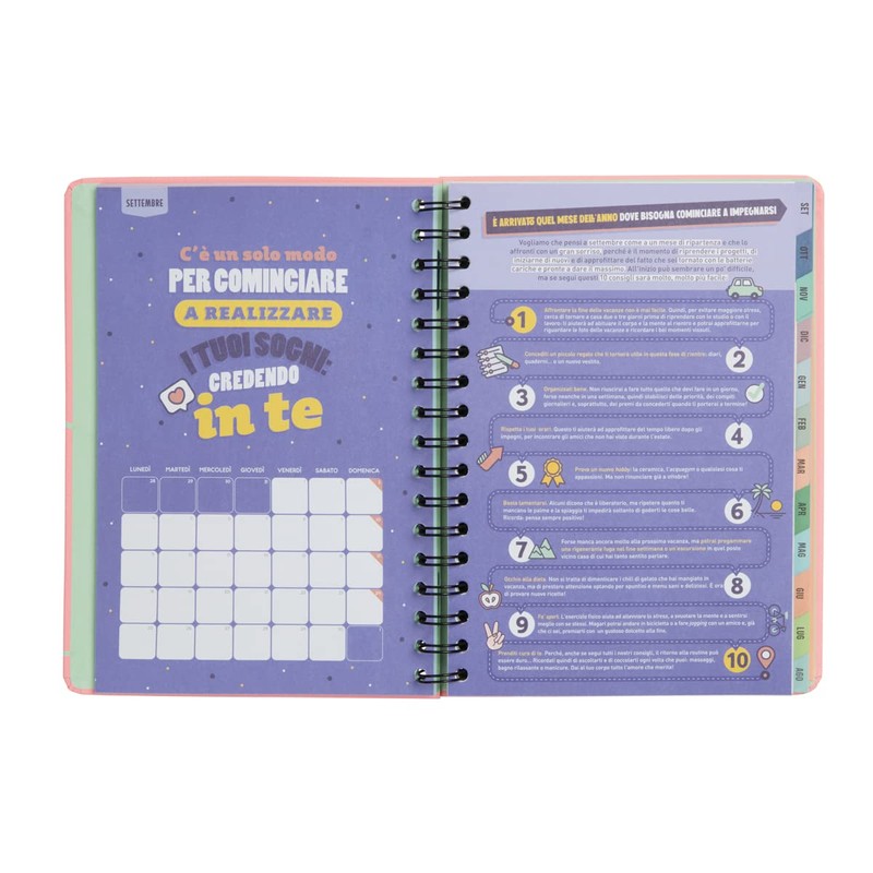 Mr.Wonderful - Teen School Diary 2023-2024 Weekly Pink - Make