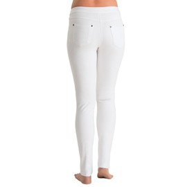 PajamaJeans White Jeggings for Women - Skinny Stretch Denim, White, 3X