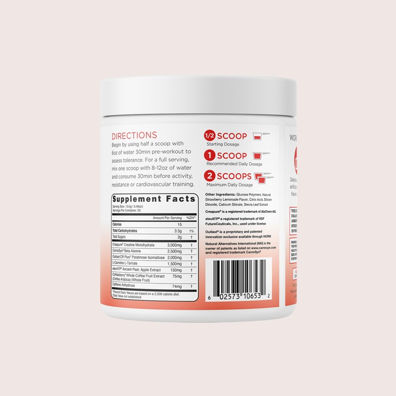 TRU Supplements Energy, Pre Workout Training Formula, Vegan Friendly, No