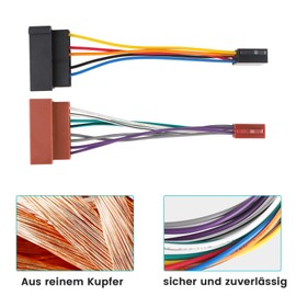 RED WOLF Car 16 Pin ISO Cable Radio Stereo Wiring Harness Plug Adapter Replacement for 1985-2004 Ford F150/250/350/Lincoln/Mercury Town to Aftermarket Radio ISO