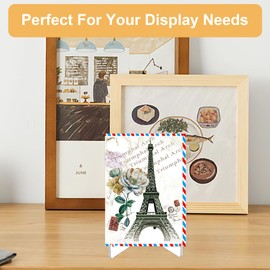 Quwem 12PCS Mini Clear Acrylic Easel Card Display Stands,Clear Trading Card Display Stands Easel Holders for Cards Photos Coins Challenge Medals Premium Acrylic Anti-Slip Magnetic Card Holder