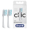 Oral-B Clic Toothbrush Replacement Brush Heads, Deep Clean, White, 2