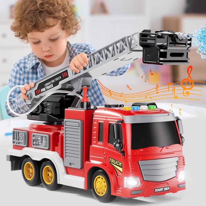 JUKUDAHU Fire Truck Toy for Kids 3 4 5 6