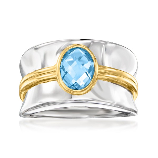 Ross-Simons 1.20 Carat Swiss Blue Topaz Ring in Sterling Silver