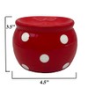 ACK Red Polka Dots Scouring Brillo Pad Holder, Ceramic Hand