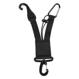 Sarini 3 in 1 Baseball Softball Gear Hanger Bat Glove Holder Helmet Hook Fence Hook for Sports Camping Organizes Badminton Gear Tool 28cm Black