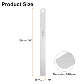 QUARKZMAN 8 Blades Metric Steel Feeler Gauge, 0.07 mm Thickness Filling Gauge, Offset Valves, Guitar Gauge Measuring Tool, for Gap Width Measurement