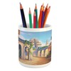 Lunarable City Pencil Pen Holder, Babylon City Gardens Architecture 7