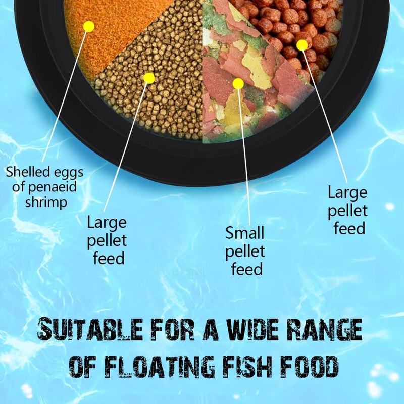 Fish Feeding Ring, Fish Safe Floating Food Feeder Circle Blue,