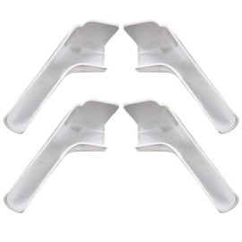 GRAND ORANGE RV Rain Gutter Spouts Long Version Left and Right 3 1/2" Long 4pcs White Gutter Spout