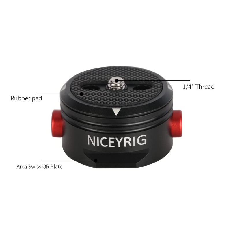 Niceyrig Quick Release Arca Swiss Dovetail Mini Plate 1/4'' Screw
