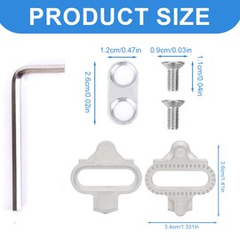 CPJJ Road bike shoe bindings cleats for Shimano SPD SM-SH51 Look Keo, suitable for indoor and outdoor roads, a