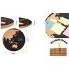 EXERZ 30cm World Map Notice Board 3 Pack Cork Memo