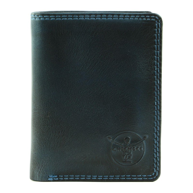 Chiemsee Leather Wallet Petrol, petrol, Modern