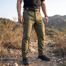 LAULY Pantalones Tácticos Militares Multibolsillo para Hombre,Pantalón Impermeable Y Cortavientos