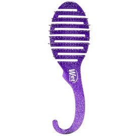 Wet Brush Cepillo desenredante de ducha, purpurina morada por unisex - 1 cepillo de pelo