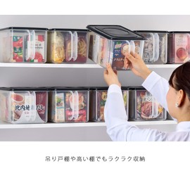 Inomata Chemical 1226 Clear Black Handy Stocker, Shallow Type, Made in Japan