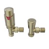 NRG Thermostatic Valve Bathroom Radiator Valves TRV 15mm Brushed Brass