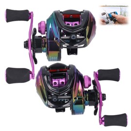 Baitcasting Reel High Speed Ratio 8.1:1 Baitcasting Fishing Reel Metal Lightweight Casting Fishing Wheel Reels (Left)