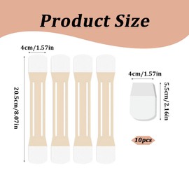 CULEO Face Tightening Bands, Pack of 12 Elastic Neck Patches to Reduce Neck Wrinkles, Lift and Tighten