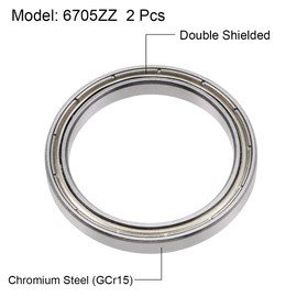 sourcing map 6705ZZ Deep Groove Ball Bearing Z2 25 mm x 32 mm x 4 mm Chrome Steel Double Shielded