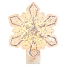 Raz Imports Acrylic Snowflake Nite Lite – Plug-in Glitter Snowflake Night Light – Winter Holiday Decor