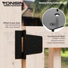 YONSIN 3.5inch Heavy Duty Strap Gate Hinges, Black Shed Door