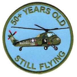 4.5" MARINE CORPS UH-34D HUS FLYING HELICOPTER SQUADRON EMBROIDERED JACKET PATCH