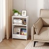 HAYOFAMY 3-Tier Narrow End Table, Small Stand Shelf Narrow White